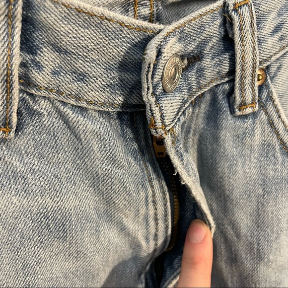 LEVIS 505 Light Wash High Rise Straight Jean 32 100% Cotton - Picture 2 of 7